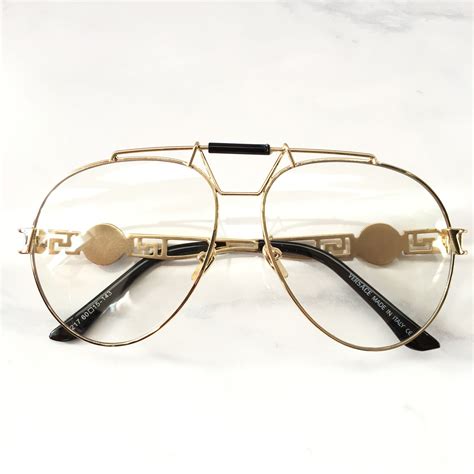 versace cheap glasses|clear and gold Versace glasses.